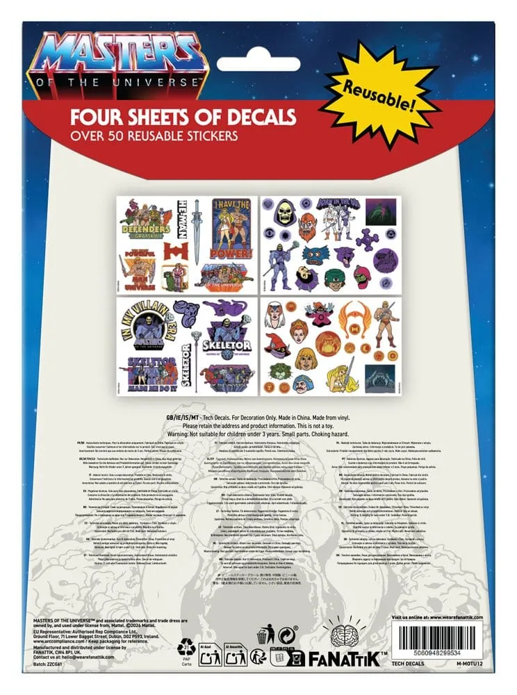Masters of the Universe Sticker Pack – Reusable Tech Decals 2