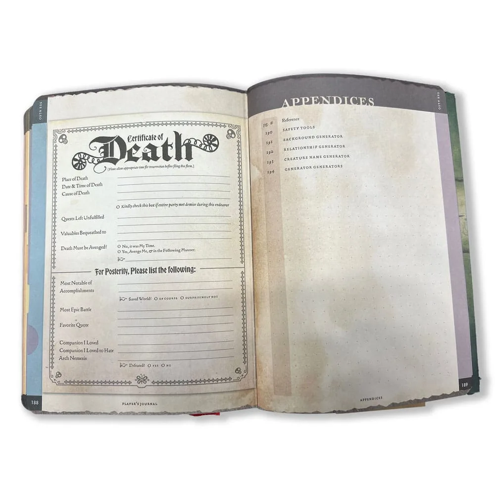 Player’s Journal Notebook – Sage Green Shield A5 4