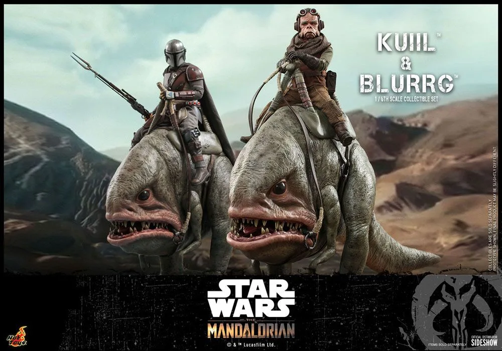 Star Wars Action Figure Set – Mandalorian Kuiil & Blurrg 1/6 37 cm 14