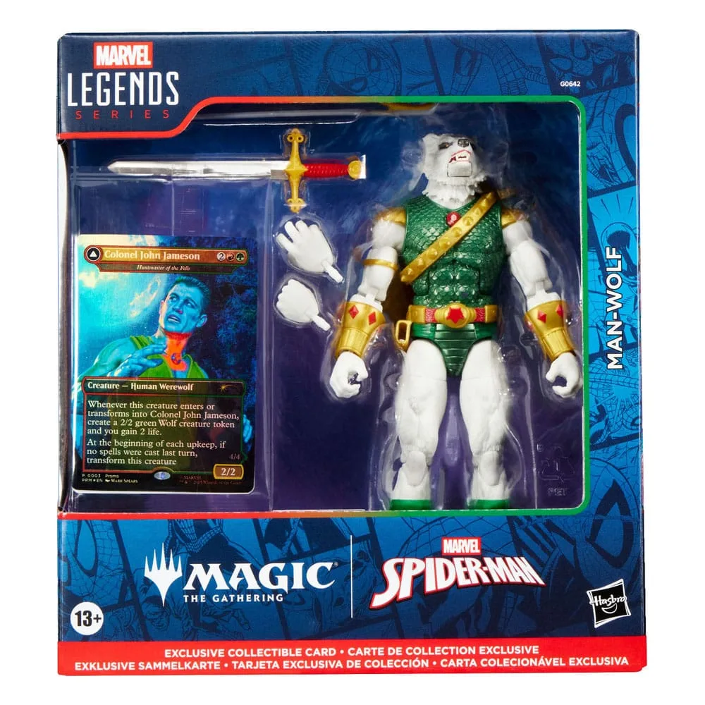 Marvel Legends Action Figure – Man-Wolf with MTG Foil Card 15 cm 2
