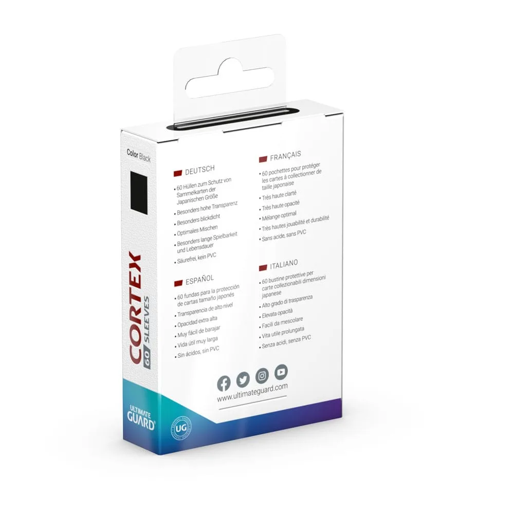Ultimate Guard Card Sleeves – Cortex Japanese Size Black 60 Pack 4