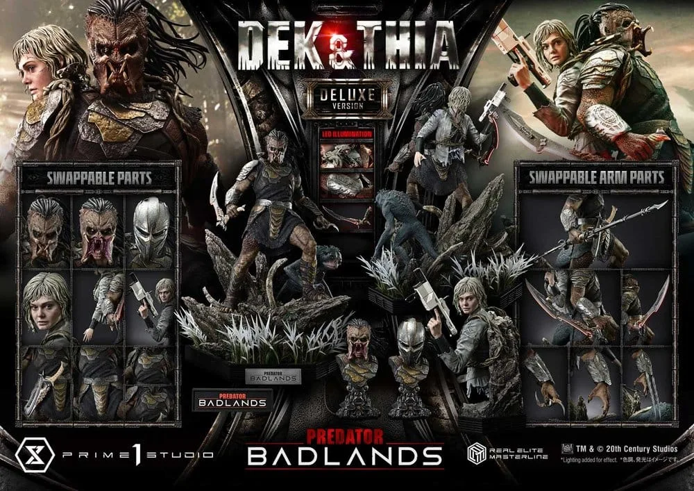 Predator Badlands Statue – Dek & Thia Deluxe 87 cm 9
