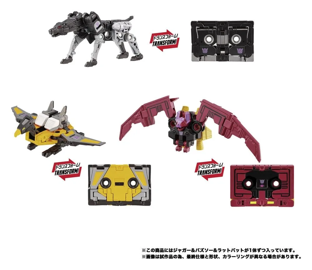 Transformers Action Figure 3-Pack – MPG-22 Jaguar Buzzsaw & Ratbat 2