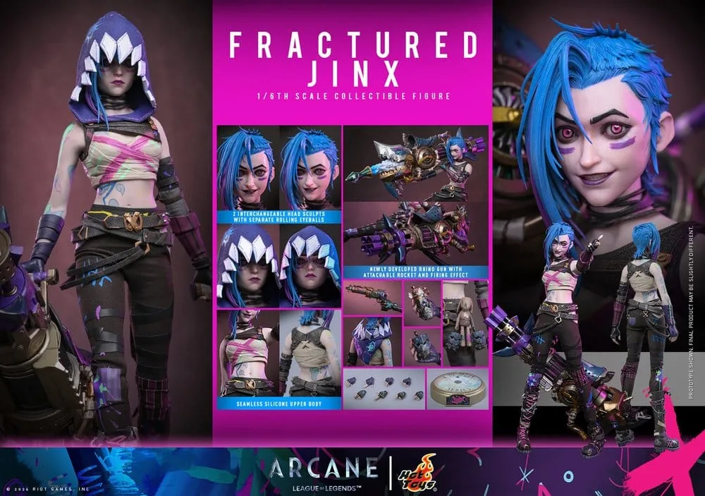 Arcane Action Figure – Fractured Jinx 1/6 28 cm 22
