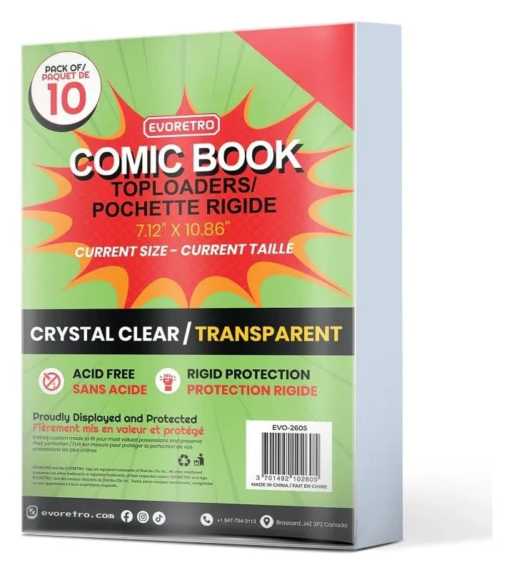 Evoretro Comic Holders – Current Size 10-Pack 28 x 19 cm