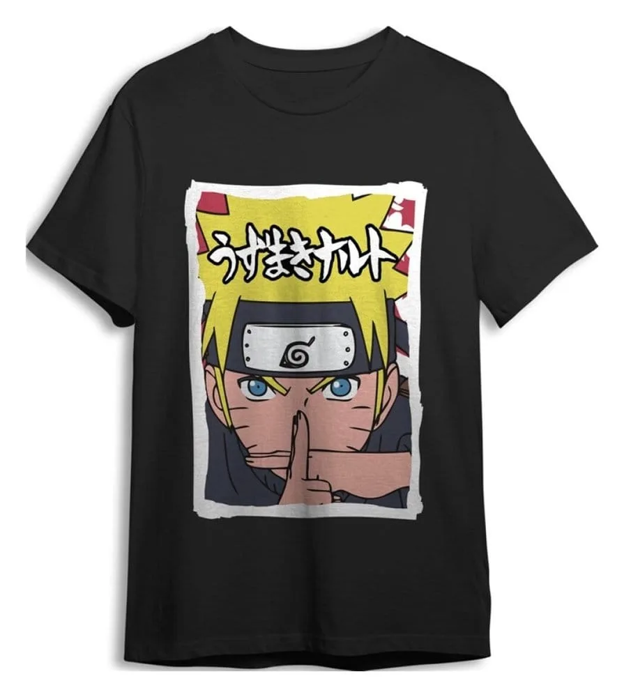 Naruto Shippuden T-Shirt – X Design Black Size L