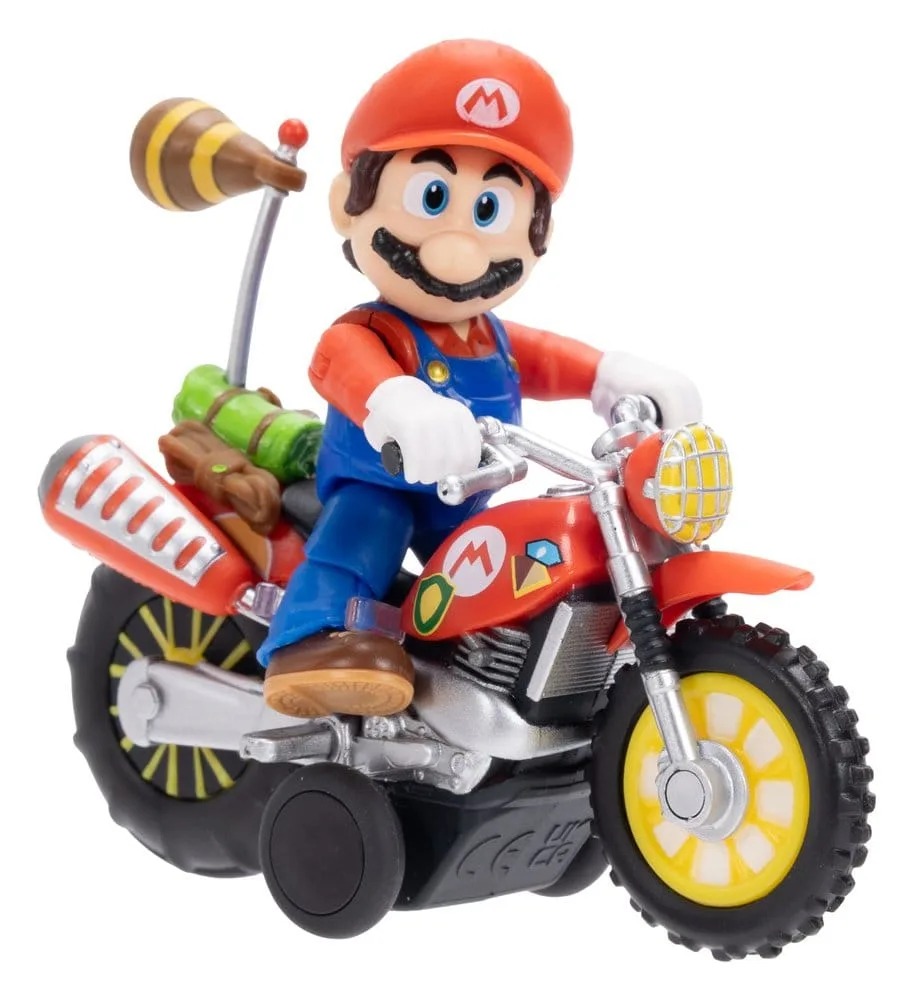 Super Mario Galaxy Movie Action Figure – Pull Back Motorcycle 6 cm