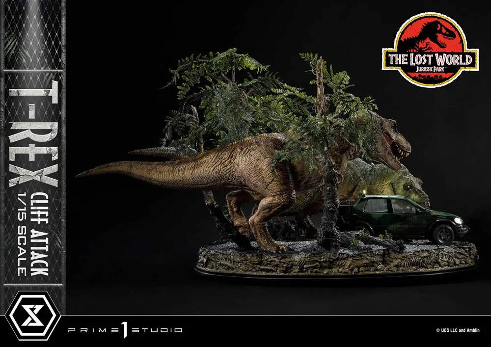 Jurassic Park Statue – Lost World T-Rex Cliff Attack Bonus 53 cm 7