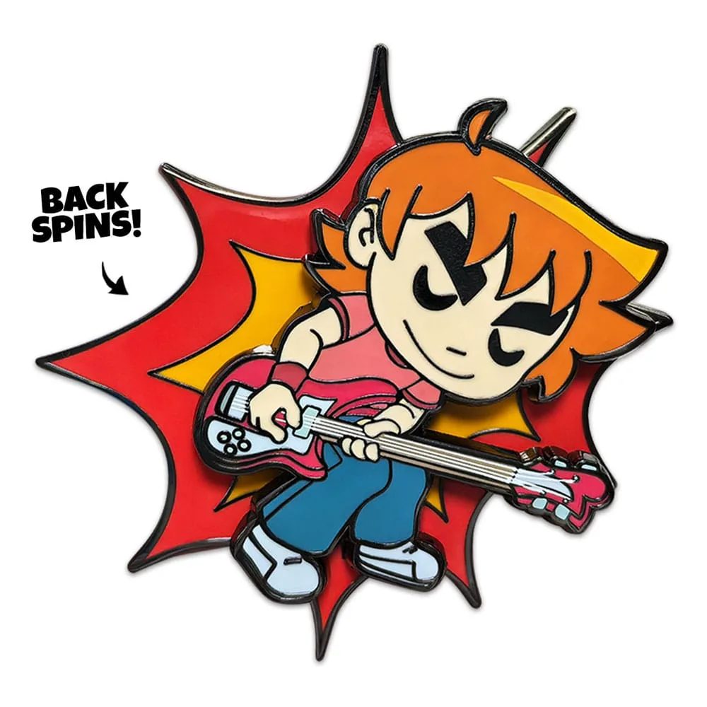 Scott Pilgrim Enamel Pin – Guitar with Spinning Backdrop 5 cm
