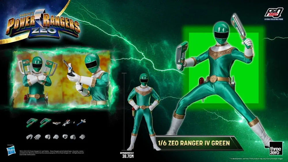 Power Rangers Zeo Action Figure – FigZero Ranger IV Green 30.7 cm 11