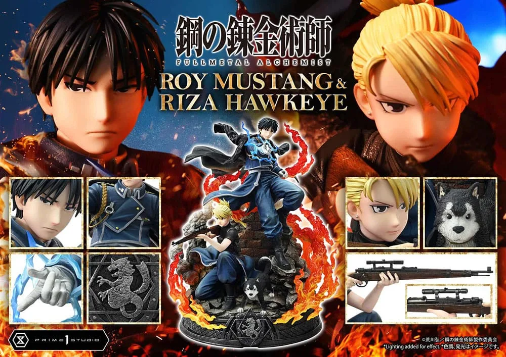 Fullmetal Alchemist Statue – Roy Mustang and Riza Hawkeye 50 cm 2