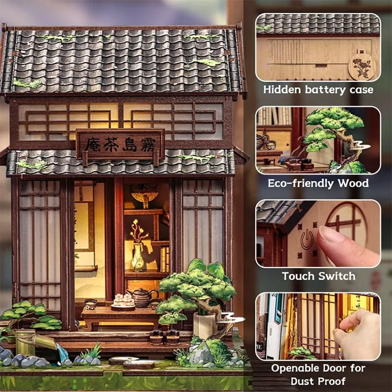 CuteBee Miniature House Model Kit – Kirishima Cha-an 19 x 14 cm 6