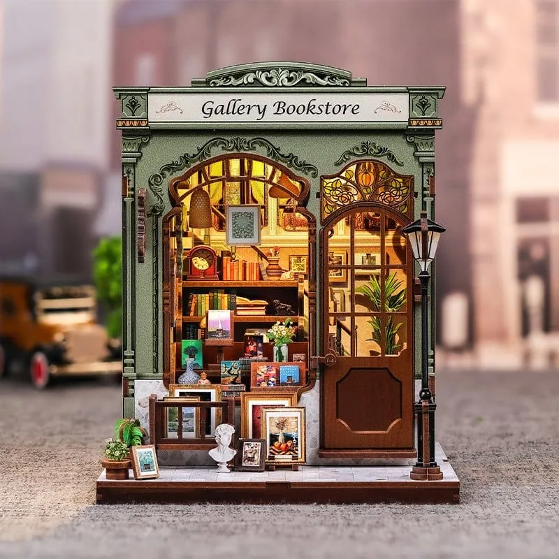 CuteBee Miniature House Model Kit – Gallery Bookstore 20 x 16 cm 2