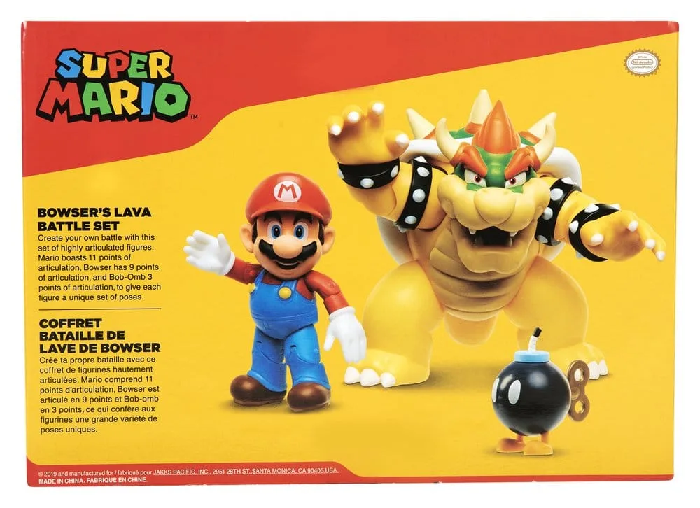 Super Mario actiefiguren – Mario vs Bowser Lava Battle 6–15 cm 6