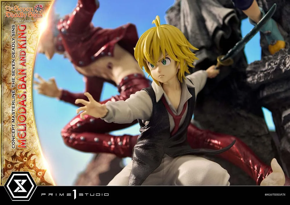 Seven Deadly Sins Statue – Meliodas, Ban and King 55 cm 4