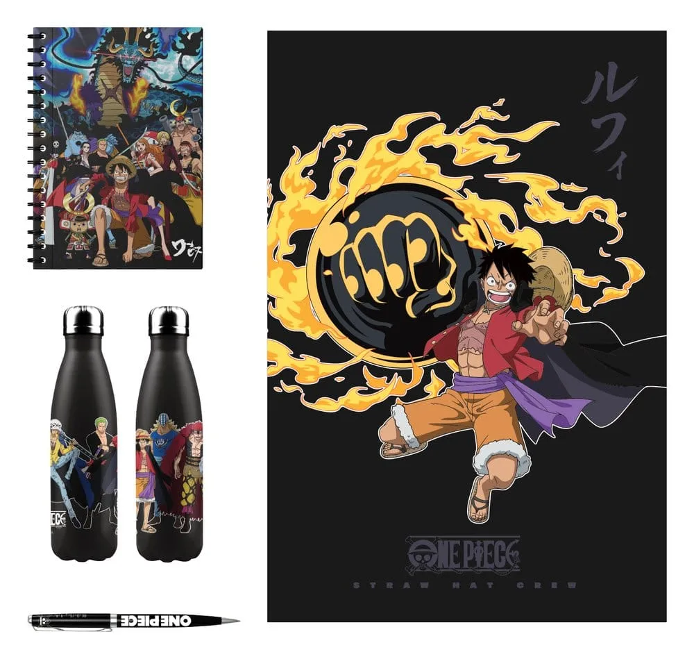One Piece Gift Set – Bottle Notebook Blanket and Pen