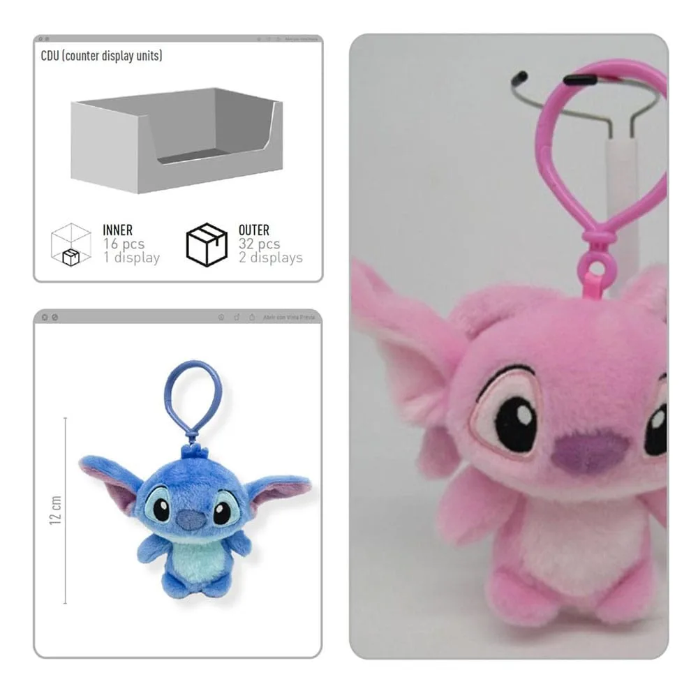 Lilo & Stitch Plush Keychains – 24-Piece Assortment 12 cm 3