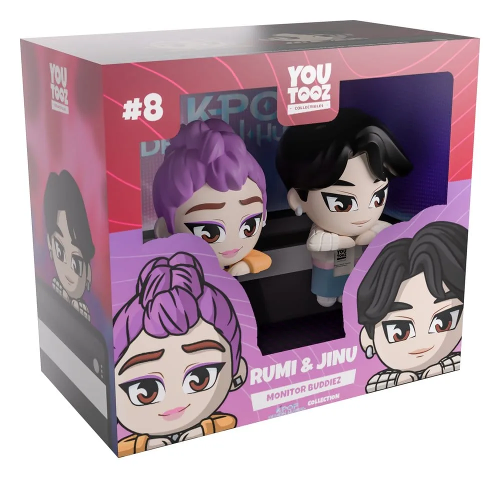 KPop Demon Hunters Vinyl Figures – Jinu and Rumi Monitor Buddiez 6 cm 4