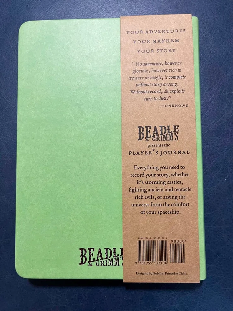 Player’s Journal Notebook – Sage Green Shield A5 2