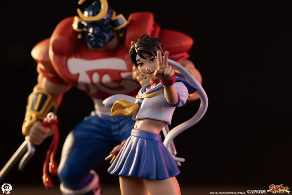 Street Fighter Statue Set – Street Jam Sakura & Sodom 22 cm 3