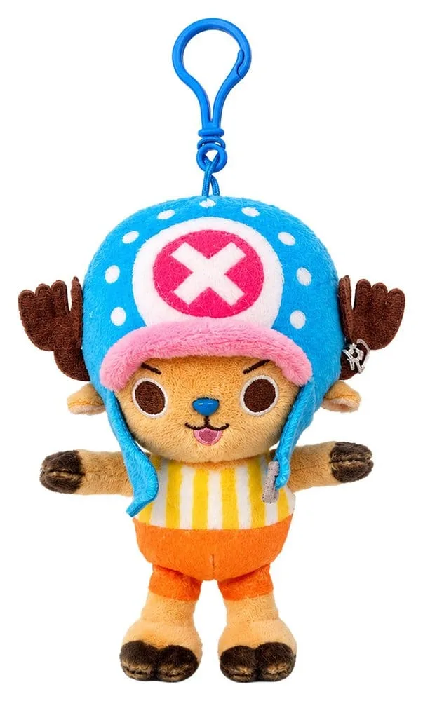 One Piece Plush Bag Clips – Blind Box Display of 6 11 cm 4
