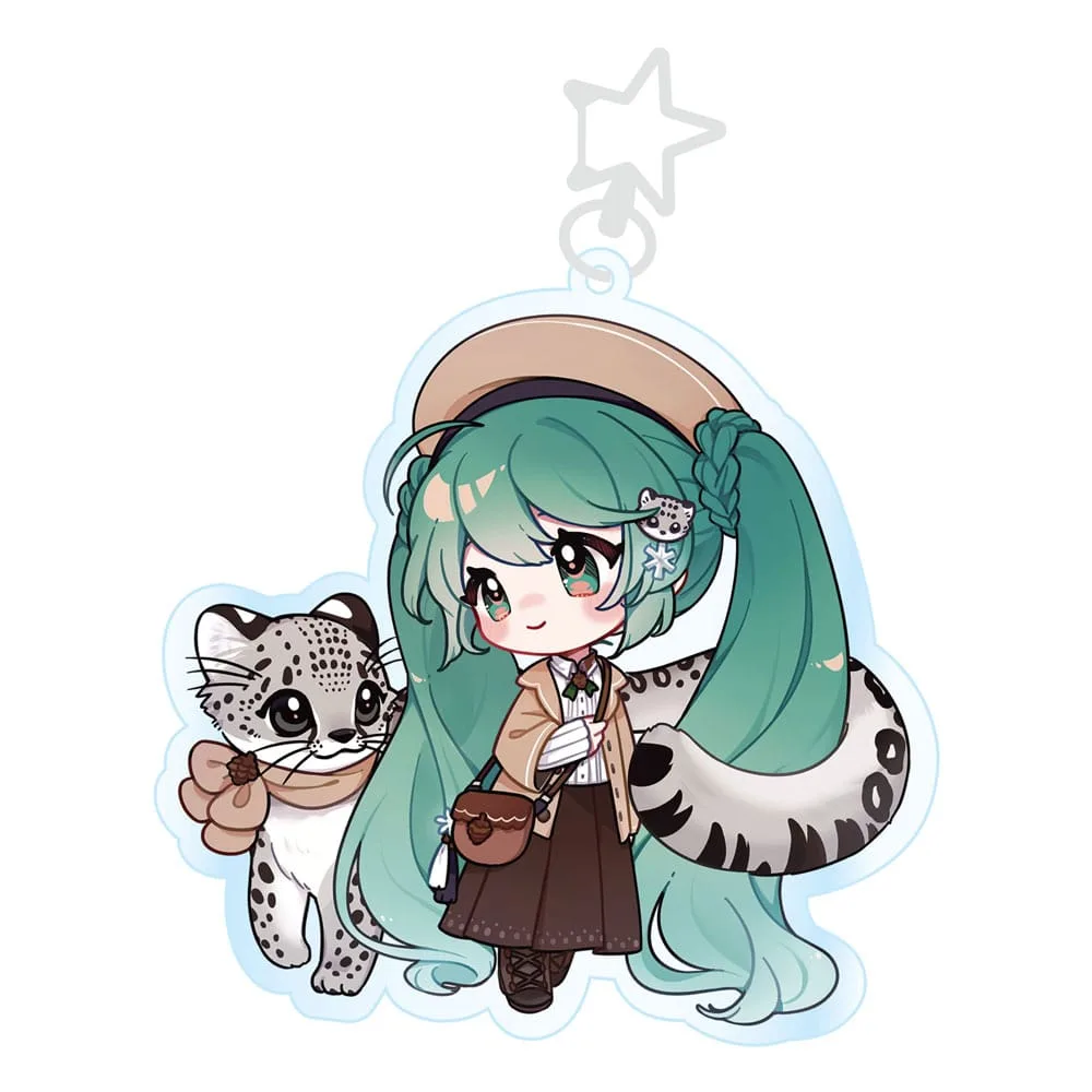 Hatsune Miku Acrylic Keychain – Kawaii Winter Time 9 x 7 cm