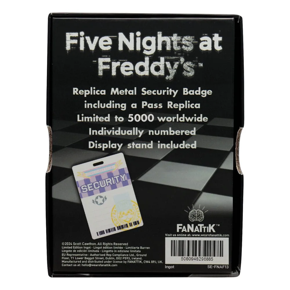 Five Nights at Freddy’s Replica Badge – Antique Brass 90 x 55 mm 3