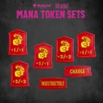 Magic the Gathering Dice and Token Pack – Red Mana 6