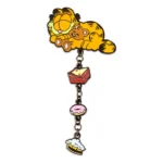 Garfield Enamel Pin – Pooky and Dangling Food Charms 1