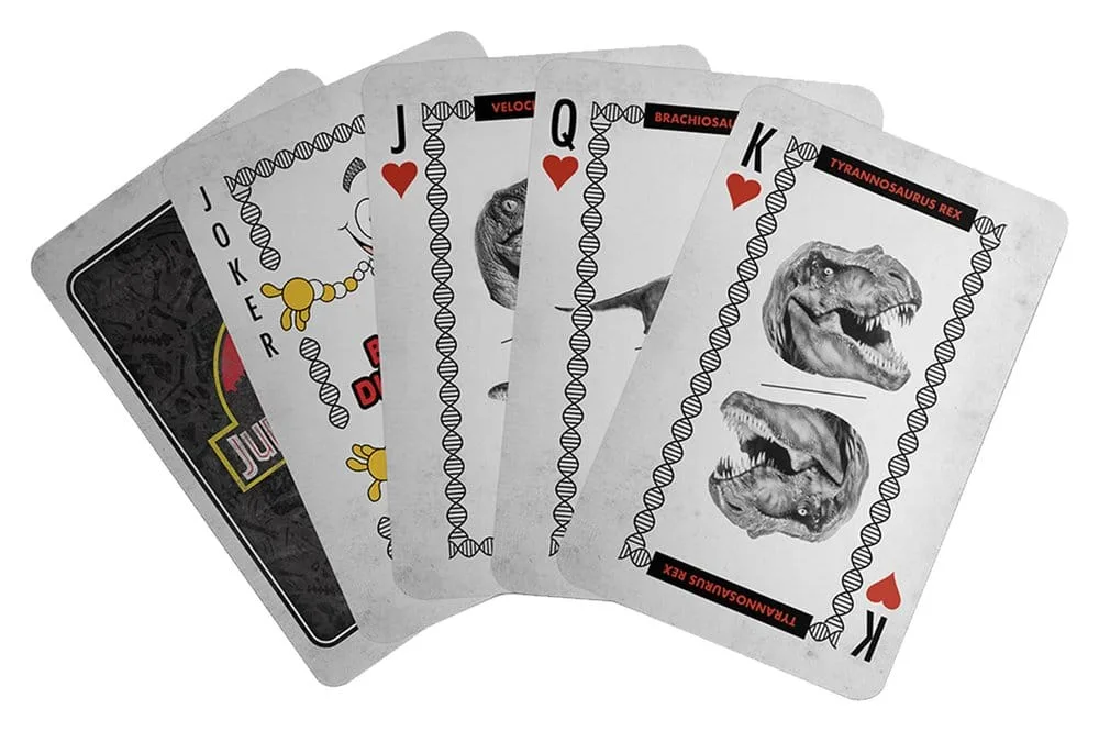 Jurassic Park Gift Set – Dino Keyring Pin and Playing Cards 6