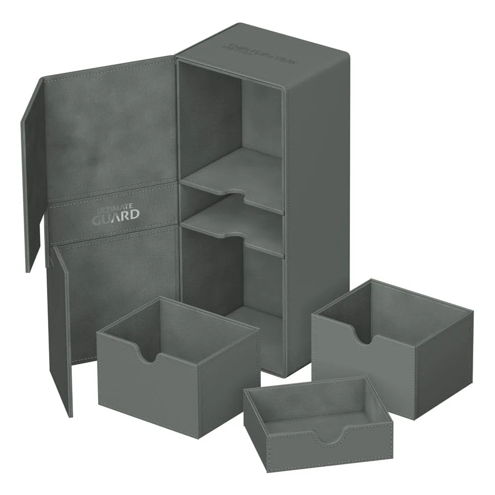 Ultimate Guard Deck Box – Twin Flip'n'Tray 266+ Xenoskin Grey