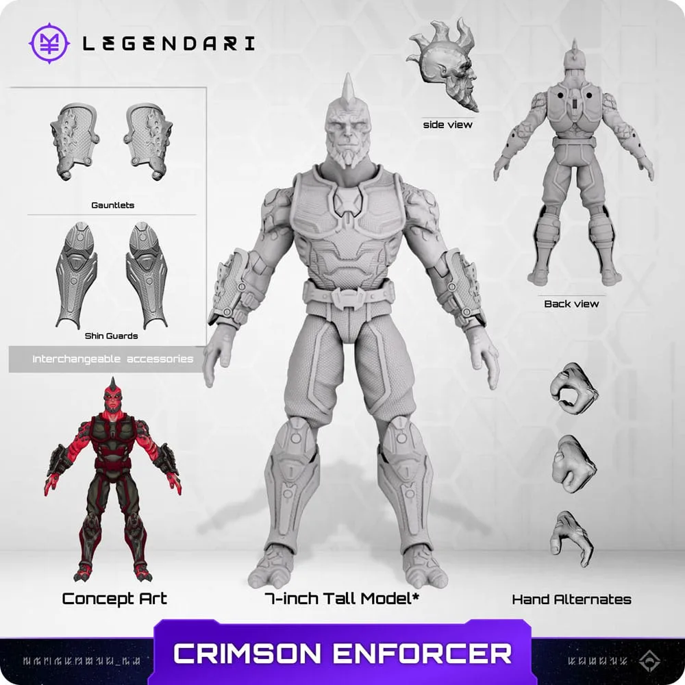 Legendari Action Figure – Crimson Enforcer 1/10 18 cm 4
