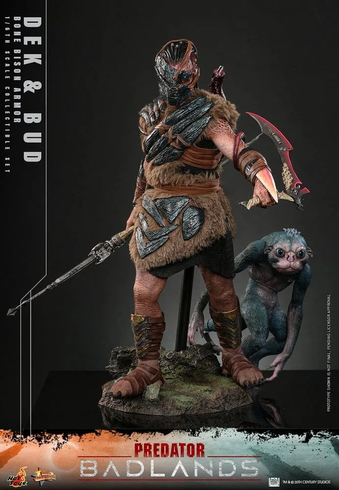 Predator Badlands Figure Set – Dek Bone Bison Armor and Bud 1/6 8