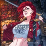 Red Sonja Fine Art Print – Jhony Caballero Unframed 61 x 41 cm 3