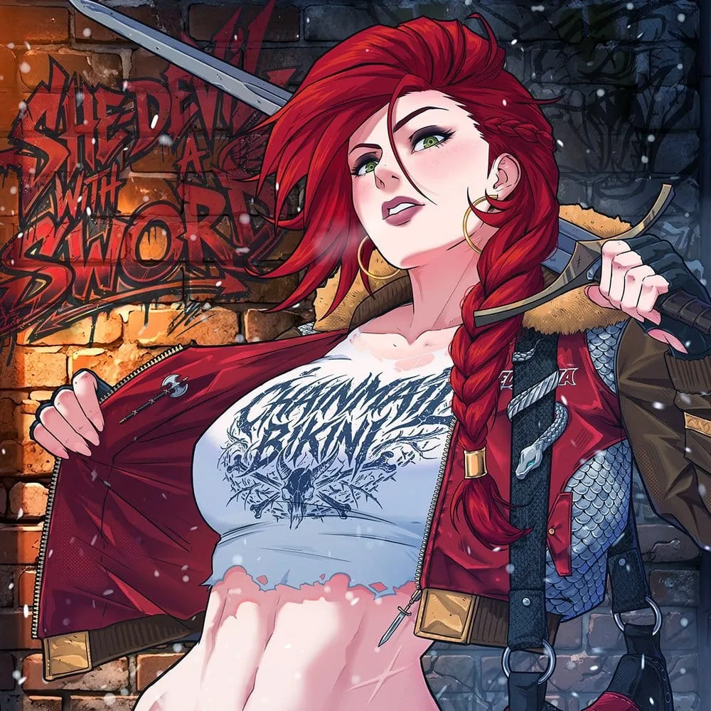 Red Sonja Fine Art Print – Jhony Caballero Unframed 61 x 41 cm 3