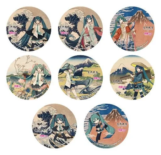 Hokusai x Hatsune Miku Pins – 8 Blind Boxes 6 cm