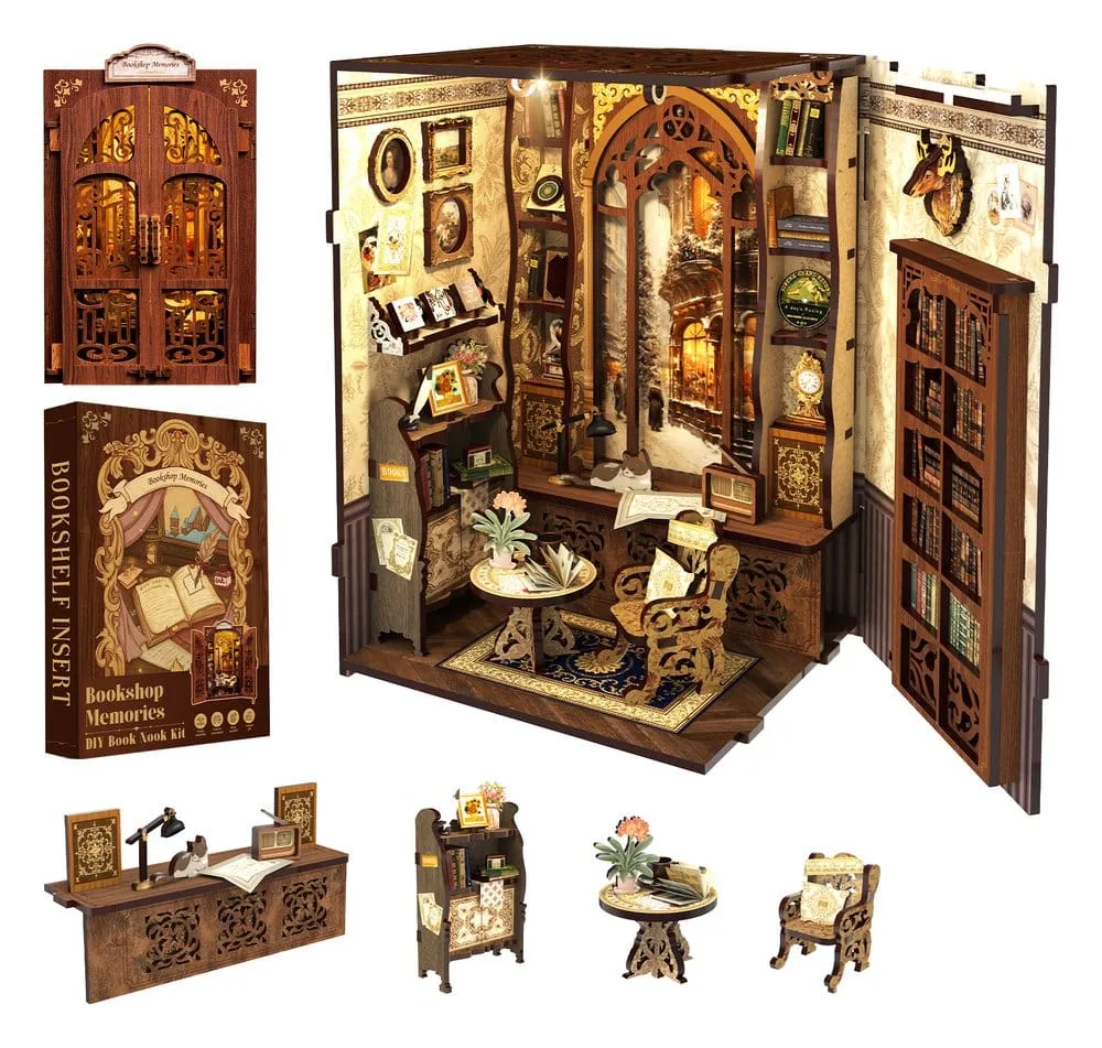 Book Nook Model Kit – CuteBee Bookshop Memories 17 x 10 cm 17