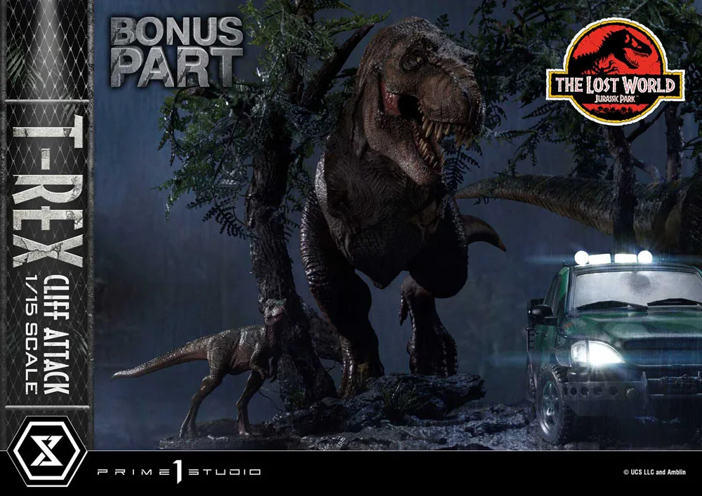 Jurassic Park Statue – Lost World T-Rex Cliff Attack Bonus 53 cm 24