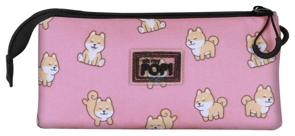 Oh My Pop Pencil Case – Pink Shiba Triple Compartment 23.5 cm 2