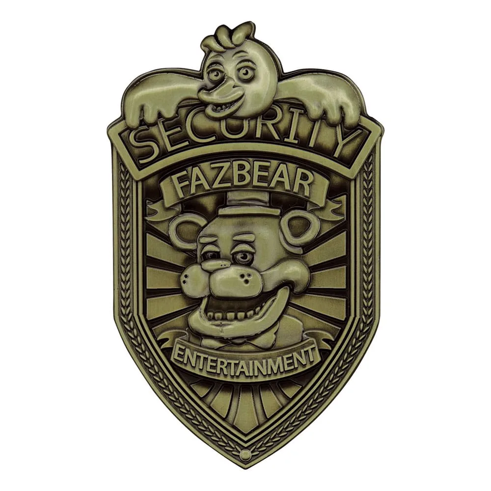 Five Nights at Freddy’s Replica Badge – Antique Brass 90 x 55 mm