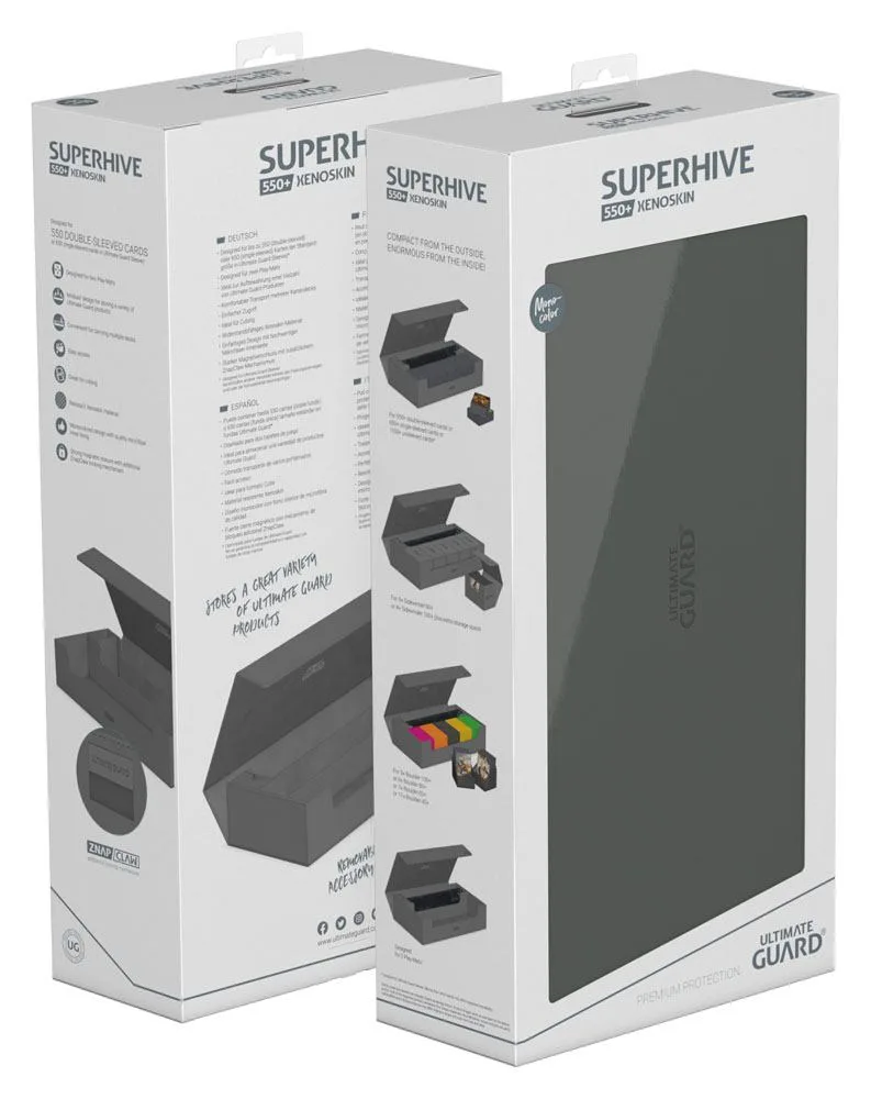 Ultimate Guard Card Storage Box – Superhive 550+ Xenoskin Grey 20
