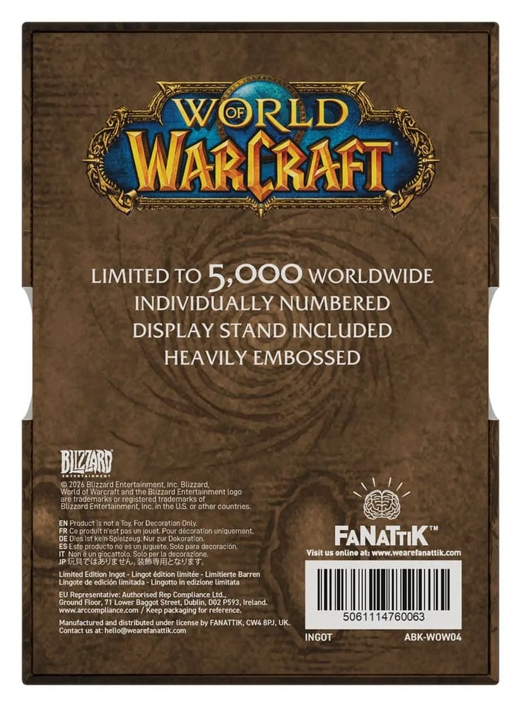 World of Warcraft Ingot – Limited Edition Alliance Cover 6 x 9 cm 5