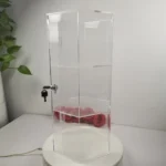 Evoretro Display Tower – Locking Acrylic Hexagon 3-Tier 2