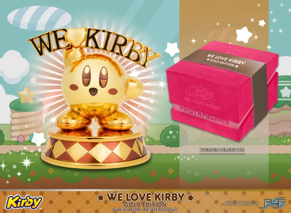 Kirby Die-Cast Statue – We Love Gold Edition 10 cm 5