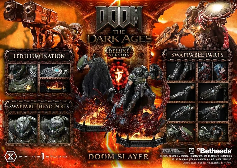 DOOM The Dark Ages Statue – Slayer Deluxe 1/4 77 cm 3