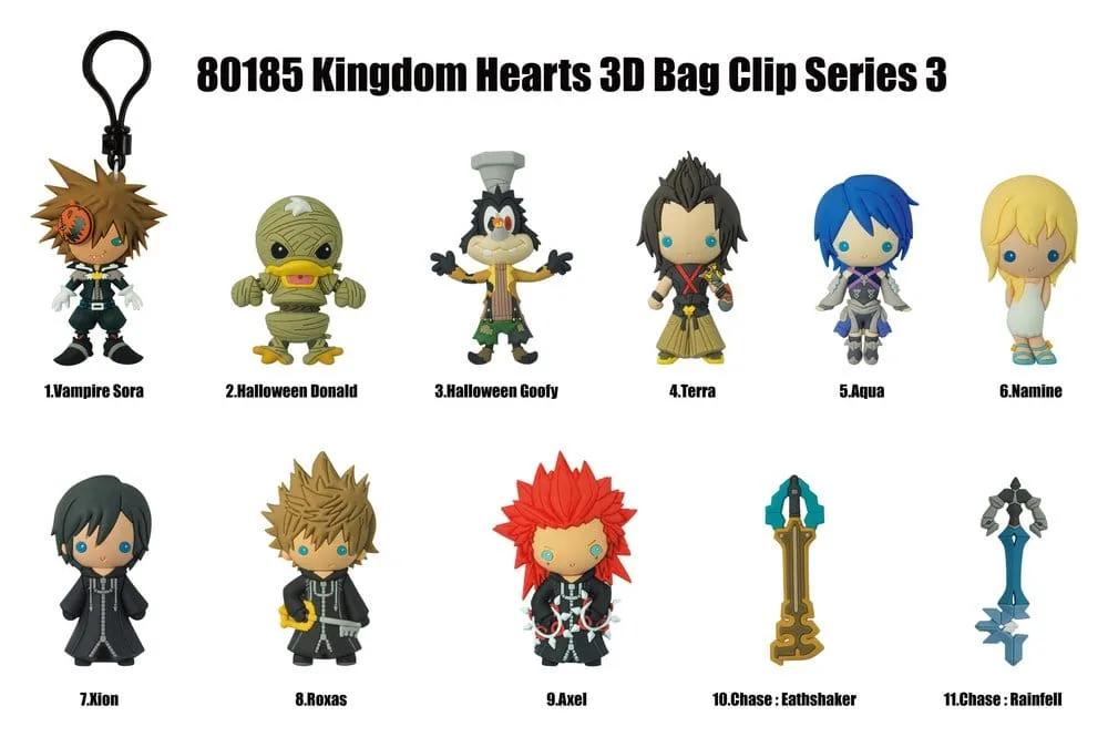 Kingdom Hearts Bag Clips – Series 3 Display of 24 2