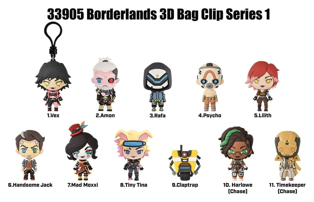 Borderlands Bag Clips – Series 1 Display of 24 2