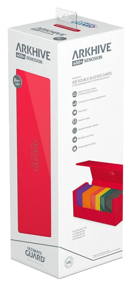 Ultimate Guard Card Storage Box – Arkhive 400+ Xenoskin Red 15