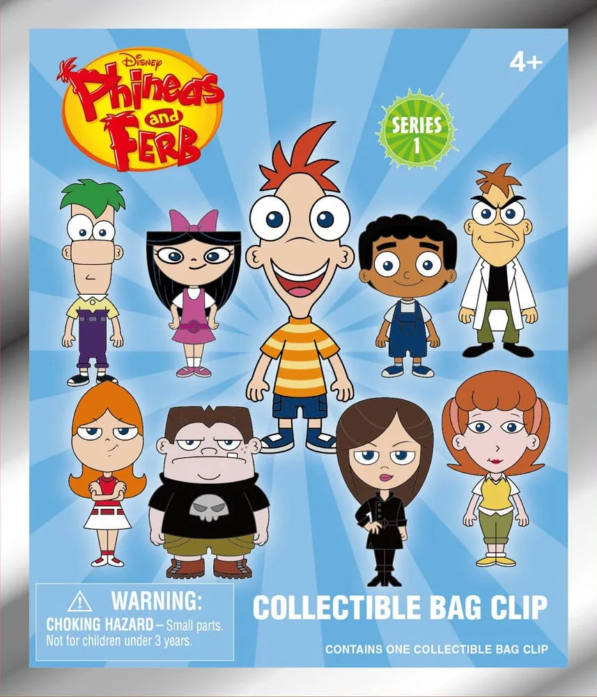 Phineas and Ferb Bag Clips – Series 1 Display of 24 2
