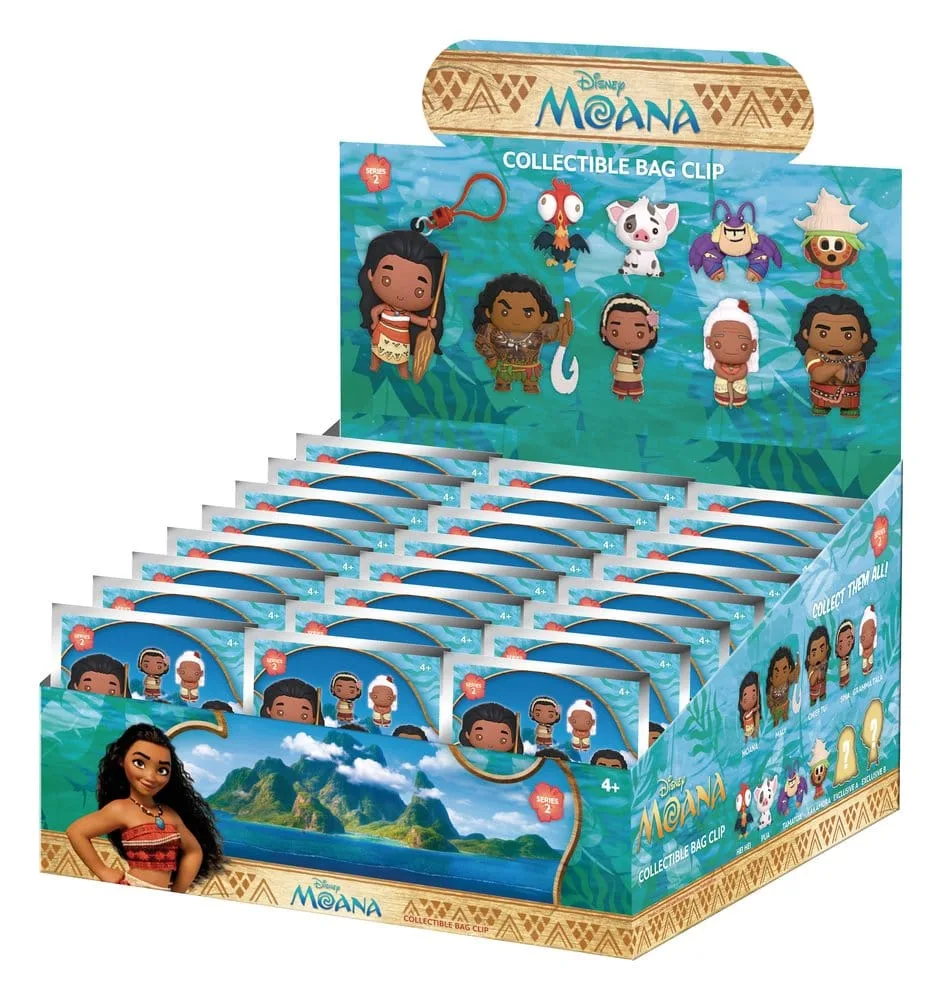 Moana PVC Bag Clips – Series 2 Display 24 Blind Bags